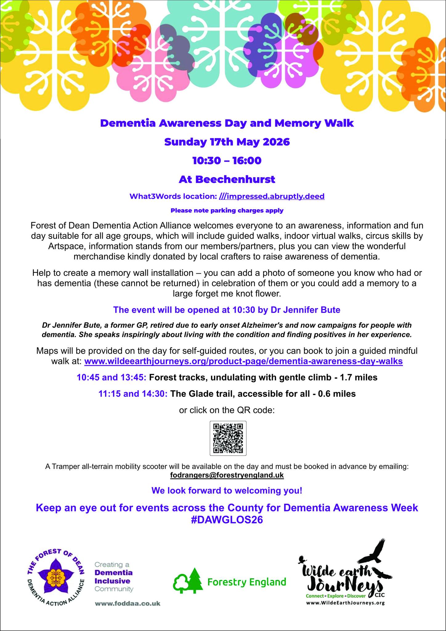 Dementia Awareness Day and Memory Walk. 17th May 2026. 10.30am-4pm